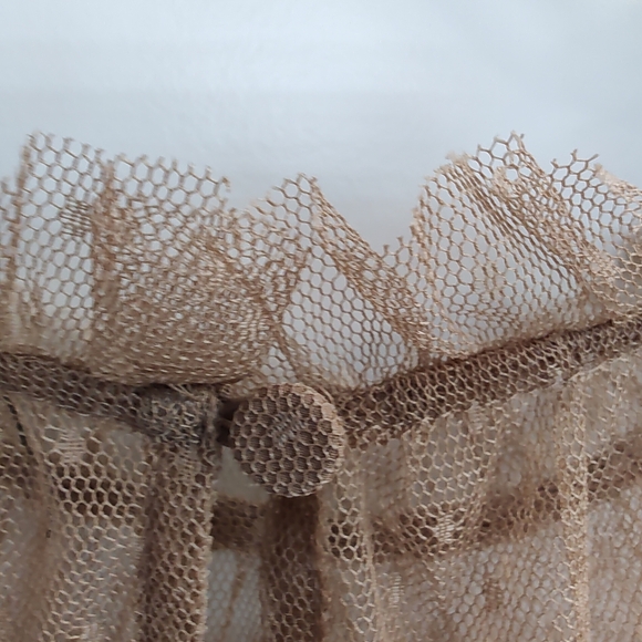 J. Crew Feminine Tan Poke A Dot Shear Tull S Long Sleeve Top - Picture 15 of 17